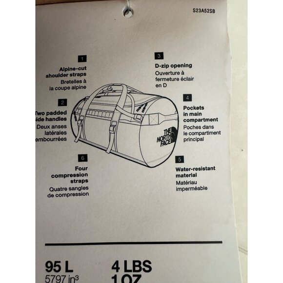 The North Face Base Camp Duffle Size Medium 25"x14"x14" Water Resistant Pockets - Picture 6 of 14